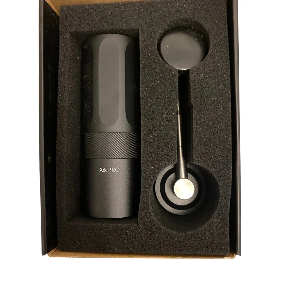 Star Nebula X6 Pro Manual Coffee Grinder Black Folding Handle Conical Burr New